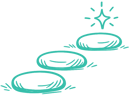 Stepping stones illustration